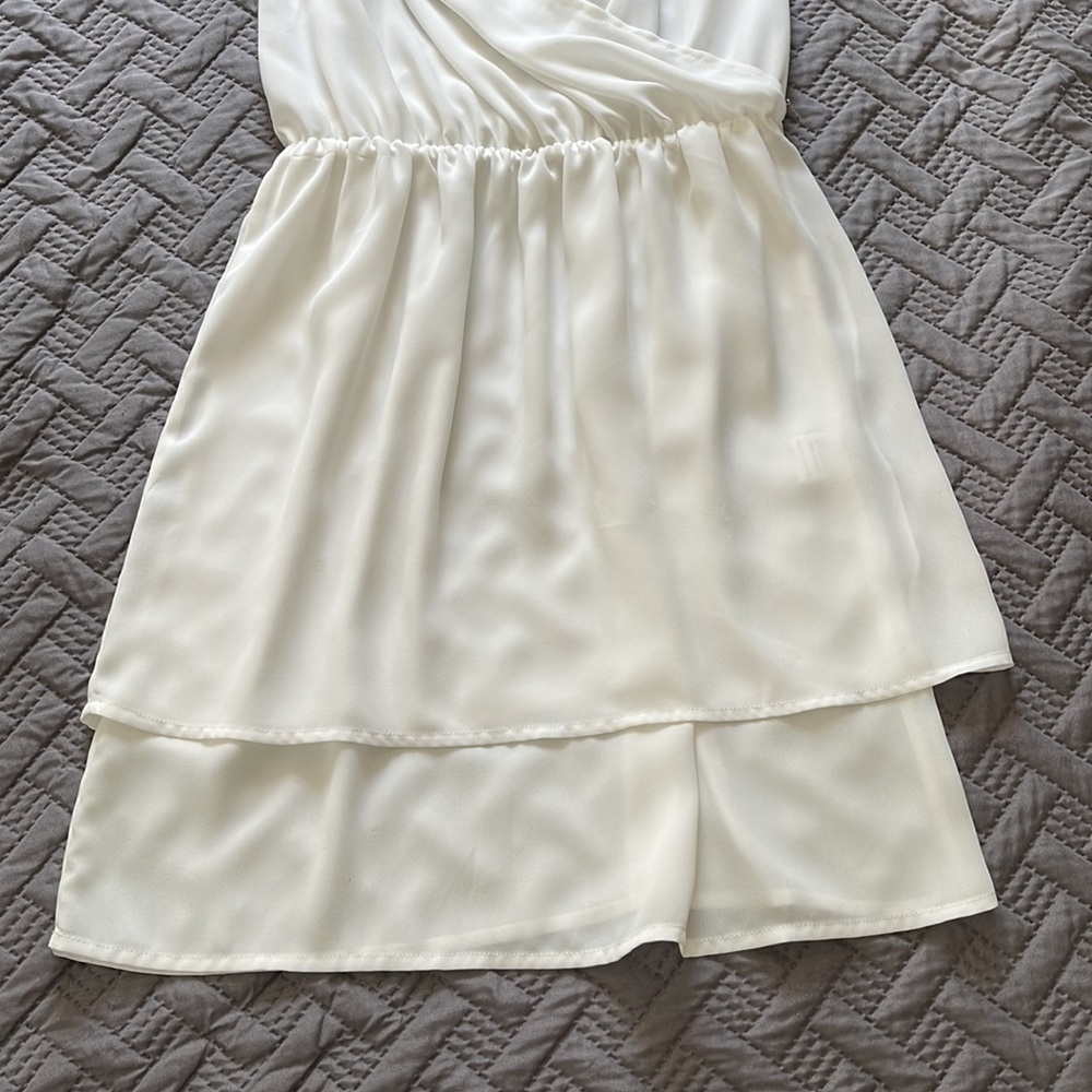 WHITE SHORT DRESS - Picture 3 of 4